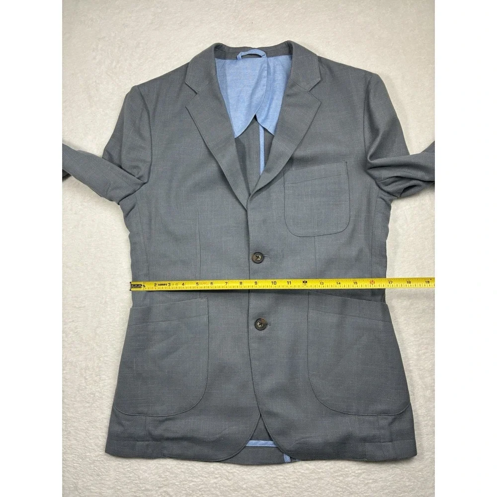 Taylor Stitch Size 36 Gray Wool Linen Unstructured Mens Blazer Jacket Sport Coat